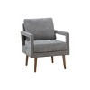 Kumasinova Modern Accent Chair,Comfy Reading Chair with Wooden Frame,Chenille Arm Chair with Soft Cushion,Accent Chairs for Living Room & Bedroom - 2 of 4