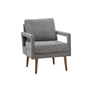 NicBex Chenille Accent Chair,Upholstered Living Room Chairs with Mid-Height Backrest,Mid-Century Modern Arm Chair,Accent Chairs for Living Room - 1 of 4