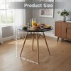FurnitureR Round Dining Table 31.5 Inch for 2-4 Person, Stylish Circle Table with Wooden Legs for Home Kitchen, Cafés, Leisure Rooms, Black - 4 of 4