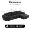 Convertible L-Shaped Sectional Sofa Bed,Corduroy Modular Couch with Memory Foam,No Assembly Required for Living Room or Apartment-Baofuwish - 4 of 4