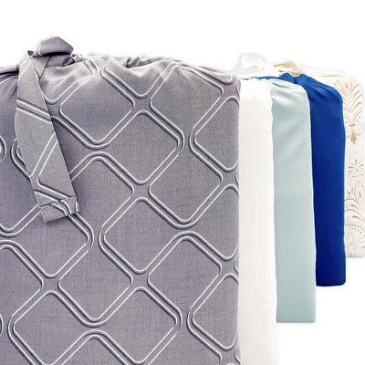 Platinum Geo Full/Queen Viscose Bamboo Duvet Cover Set with Shams