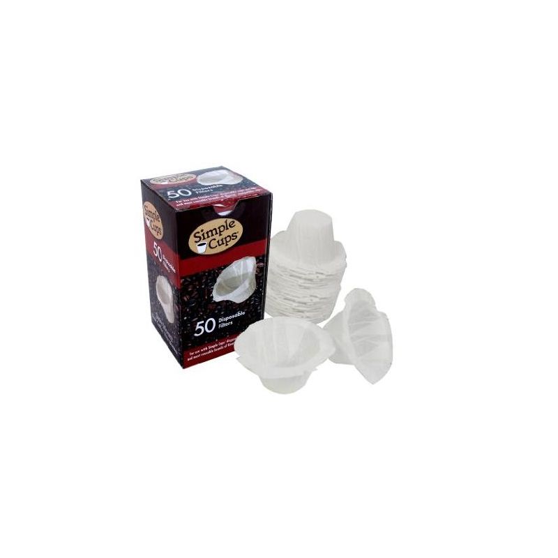 Disposable Filters for Use in Keurig? Brewers (50 pack) - Simple Cups -Use Your Own Coffee, 1 of 2