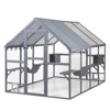 FURNIinspire Pet Crates and Houses Wooden Cat Catio, Outdoor Large Cat Playpen with Platforms, Sunshine Boards, Grey, 68.31"*108.26"*59.84" - 4 of 4