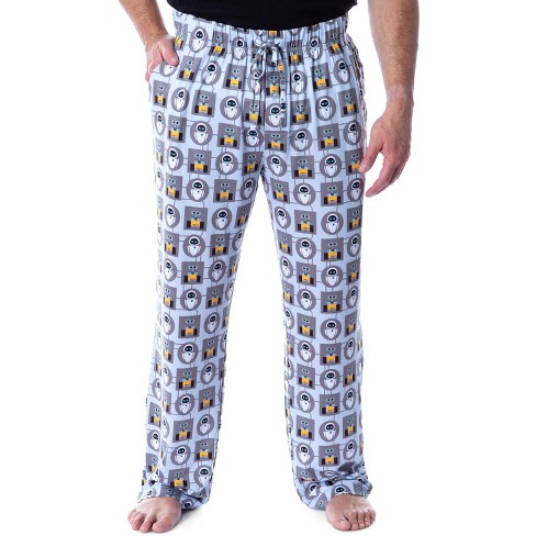 Disney Mens WALL E Allover Cartoon Characters Loungewear Pajama Pants XXL Grey