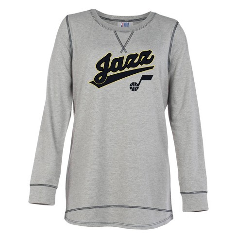 New Era Women's Utah Jazz Black Logo Long Sleeve Shirt, XL