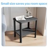 Dolonm Small End Table with 2-Tier Storage, Compact 16.46”x12.5” Side Table for Small Spaces, Bedroom, Living Room - 4 of 4
