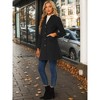 INSPIRE CHIC Women's Elegant Winter V Neck Single Breasted Long Overcoat - 3 of 4