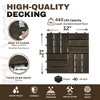 10 PCS Interlocking Deck Tiles Checker Pattern, 12" x 12" Light Gray Square Acacia Hardwood Outdoor Flooring - 2 of 4