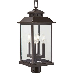 Minka Lavery Farmhouse Outdoor Post Light Fixture Oil Rubbed Bronze 22 1/2" Clear Glass for Post Exterior Barn Deck Porch Patio - 1 of 3