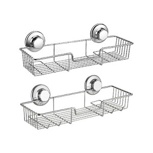 Hush Sun Chrome Shower Caddy With Suction Cups - 1 of 4