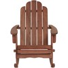 Teal Island Designs Chandler Dark Natural Adirondack Rocking Chairs Set of 2 - 3 of 4