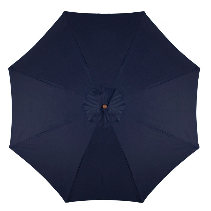Northlight 9ft Outdoor Patio Market Umbrella with Wooden Pole, Navy Blue, 3 of 5