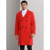 Lars Amadeus Men's Double Breasted Notched Lapel Formal Winter Overcoat - 2 of 4