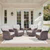 Buenhomino Outdoor Patio Wicker Swivel Chairs - Set of 4 Outside Rattan Rocker Glider Chair Rocking Armchairs for Front Porch Balcony Yard Deck - 2 of 4