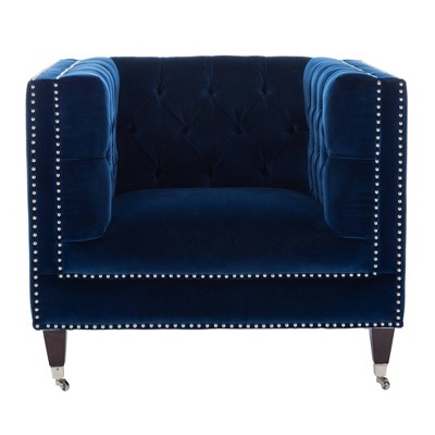 blue velvet chair target