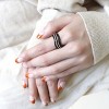 Slickblue Stainless Steel IP Black Ring for Women with Clear CZ, Ion Plated, Single-Tone Design, Size 5-10 - 3 of 4