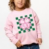 The Juniper Shop Lucky Clover Checkered Toddler Graphic Sweatshirt - 2 of 3