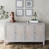 NicBex Sideboard Buffet Cabinet with 4 Doors Wooden Accent Cabinet with Storage for Kitchen,Living Room,Gray - 2 of 4
