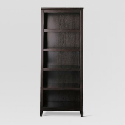 72 Carson 5 Shelf Bookcase Espresso, 32 Carson Horizontal Bookcase With Adjustable Shelves White Threshold