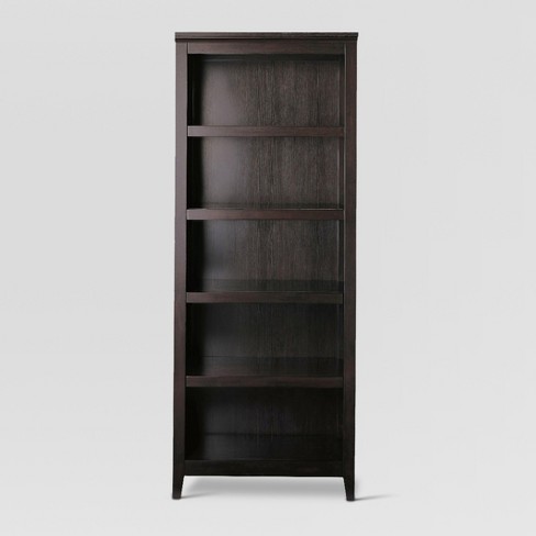 72 Carson 5 Shelf Bookcase Espresso Brown Threshold Target