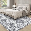 Machine Washable Vintage Rug – Soft Low Pile, Non-Slip, Stain-Resistant, Non-Shedding Carpet for Living Room, Bedroom - 3 of 4