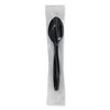 Dixie Individually Wrapped Heavyweight Teaspoons, Polypropylene, Black, 1,000/carton - image 3 of 4