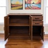 Modern Wood Buffet Sideboard with 2 Doors, 1 Storage Shelf & 2 Drawers,Dining Room Console, Entryway Serving Storage Cabinet, Credenzas for Home - 4 of 4