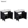 CAVINAS Bathroom Vanity Combo with Ceramic Sink,Modern Freestanding Bathroom Cabinet with 2 Soft-close Doors - 3 of 4