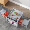 Garvee 4-in-1 Wooden Activity Table & 2 Chairs with Storage Drawer Detachable Tabletop,Kids Table and Chair Set - 2 of 4