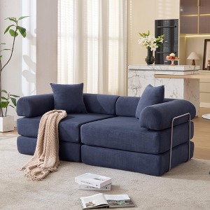 Sapphtopaz 73" Couches for Living Room 2-in-1 Convertible Sofa Bed with Removable Armrests Mattress Sofa with 2 Pillows Sleeper Sofa for Bedroom - 1 of 4