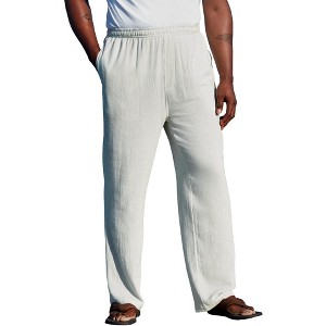 KingSize Elastic Waist Gauze Cotton Pants - 1 of 4