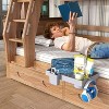 Bedside Shelf for Bed, Foldable Bunk Bed Shelf Clip On Nightstand Tray College Dorm Room Table Caddy with Cup & Cord Holder for Top Bunk Organizer - 2 of 4