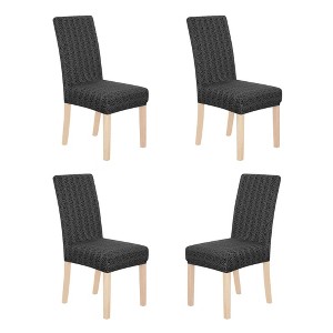 Deconovo Stretch Jacquard Dining Chair Slipcovers ¨C Washable Form-Fit Seat Covers for 18¨C24 in Chairs, 4-Pack - 1 of 4