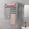 Tangkula Wall Mounted Towel Warmer Heated Towel Rack with Top Storage Shelf for Bathroom - 2 of 4