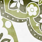 boho paisley green