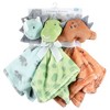 Hudson Baby Infant Boy Animal Face Security Blanket, Dino, One Size - 2 of 4