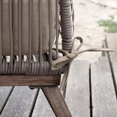 Natural Tan Recycled Fabric Outdoor Deep Seat Cushion Set