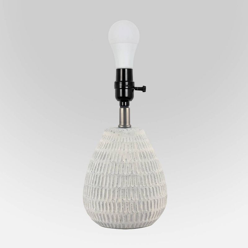 Ceramic Textured Table Lamp Base White - Threshold™, 2 of 9
