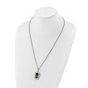 Chisel Stainless Steel with 14K Gold Accent DAD with Black Enameled Pendant on a 24" Curb Chain Necklace - 4 of 4
