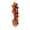 Vickerman 16" Artificial Orange Fall Maple Leaf Candle Ring Wreath. - 4 of 4