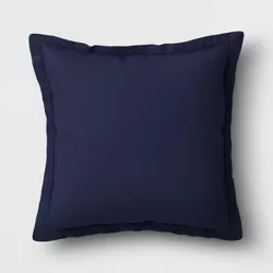Outdoor Throw Pillow with Flange Navy - Threshold™