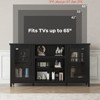 Living Room TV Stand for 65 Inch TVs – Modern Wood Entertainment Center w/ Storage Cabinets, Media Console Table - 4 of 4