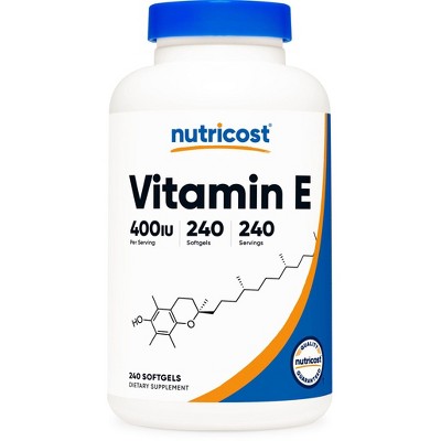 Nutricost Vitamin E 400 IU, 240 Softgel Capsules - Gluten Free, Non-GMO