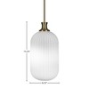 Toltec Lighting Carina 1 - Light Pendant in  New Aged Brass with 8.25" Opal Frosted Shade - 2 of 2