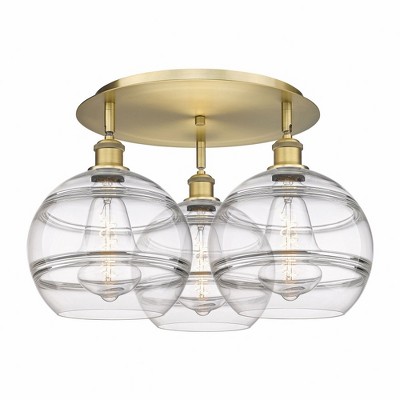 Rochester - 3 Light Flush Mount In Industrial Style-12.63 Inches Tall and 21.75 Inches Wide