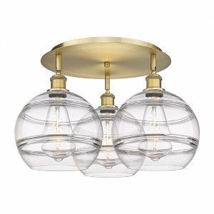 Rochester - 3 Light Flush Mount In Industrial Style-12.63 Inches Tall and 21.75 Inches Wide - 1 of 1
