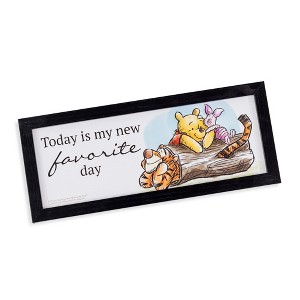 Silver Buffalo Disney Winnie The Pooh "Favorite Day" 12 x 5 Inch Hanging Wood Wall Art - 1 of 4