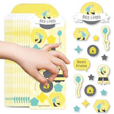 Big Dot of Happiness Honey Bee - Birthday Party Favor Kids Stickers - 16 Sheets - 256 Stickers