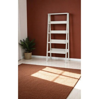 NicBex Modern Ladder Space Saving Bookcase 4 & 5 Tier Shelf Organizer for Small Spaces, Living Room & Home Office, Wood & Metal Options