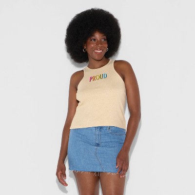 Pride Adult 'Proud' Tank Top - Oatmeal